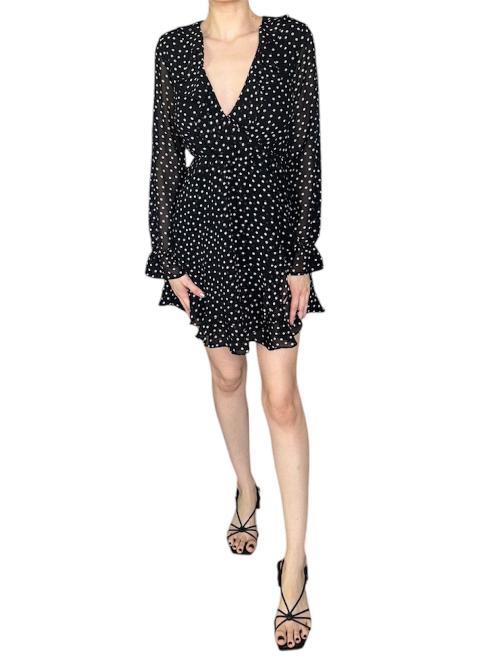 Divided Black & White Polka Dot Dress